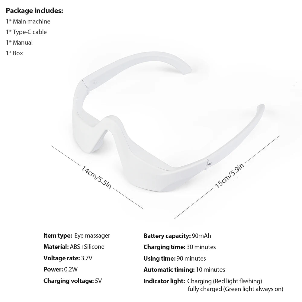 אור אדום + EMS משקפי טיפול חכם לעיניים