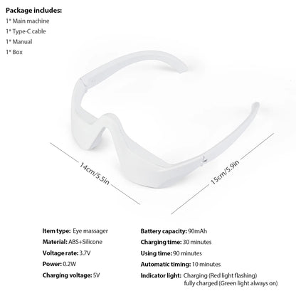 אור אדום + EMS משקפי טיפול חכם לעיניים